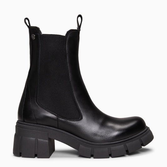 LUCIA - Botines Chelsea con plataforma NEGRO