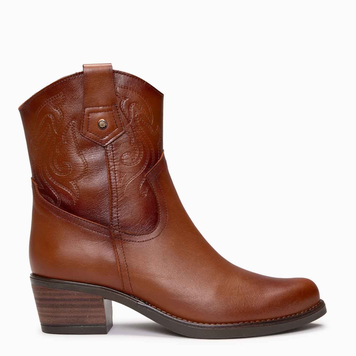CRYRUS - Botines cowboy MARRON