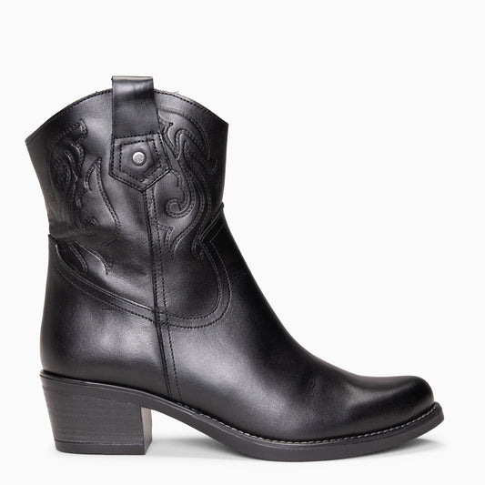 CRYRUS - Botines cowboy NEGRO