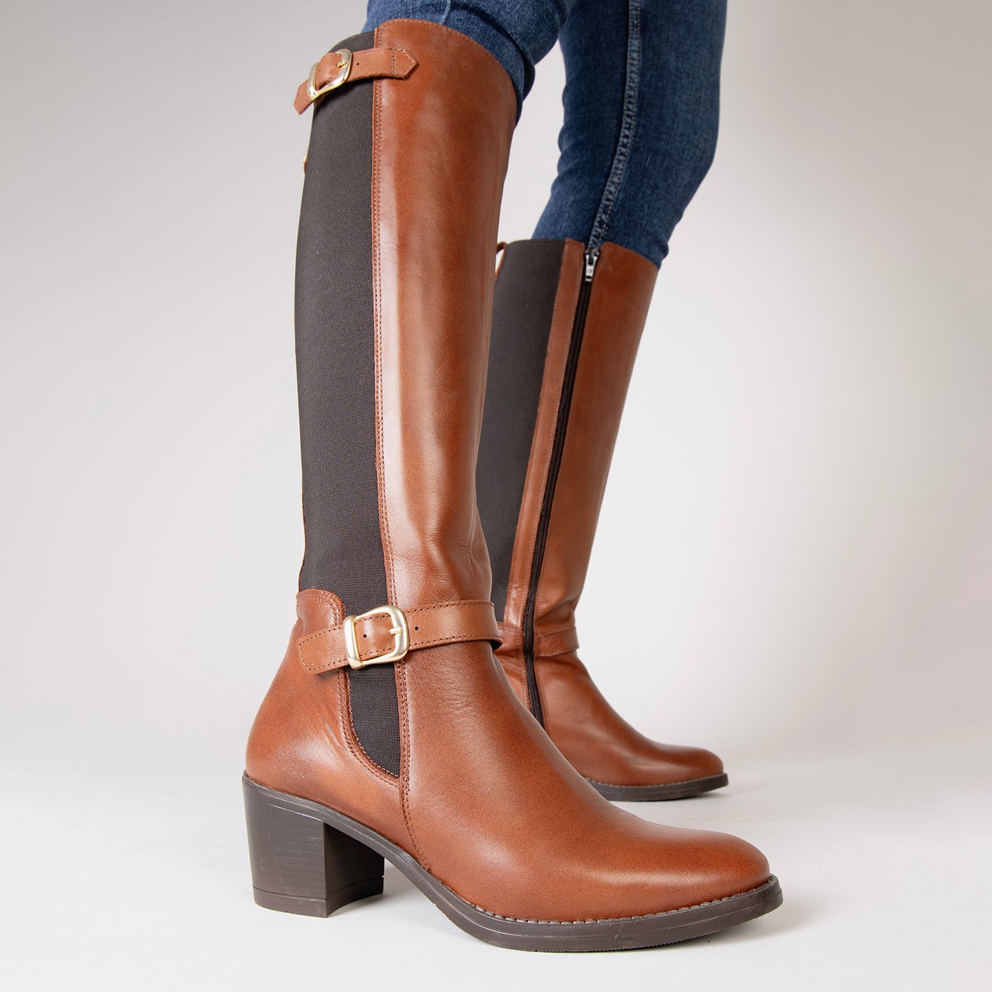 SENA– botas de vestir con caña elástica NEGRO