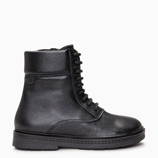 ALFA - Botines con cordones NEGRO