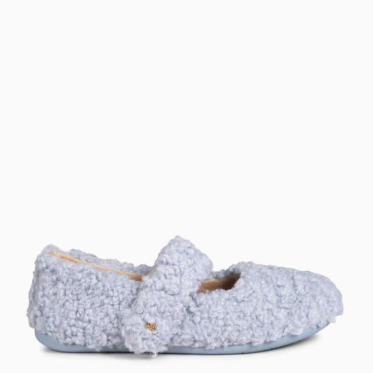 COZY DREAMS - Zapatillas de estar por casa con velcro CIELO