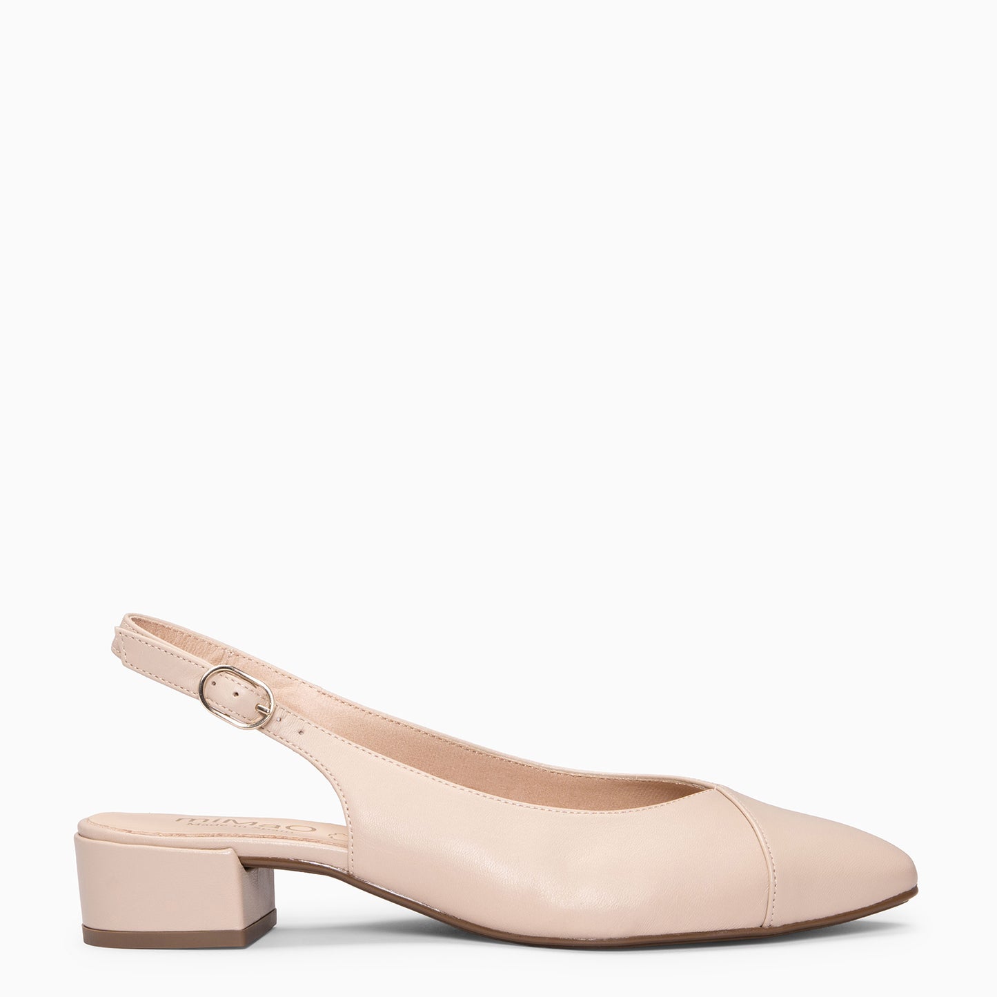 MARTINA - Zapatos Destalonados con puntera cruzada BEIGE