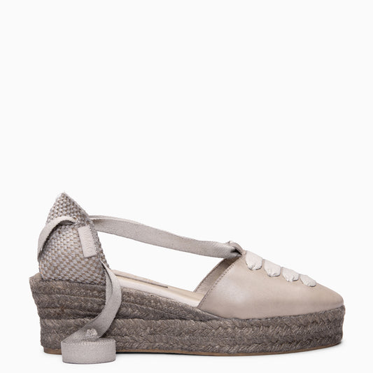 NOJA - Cuñas de esparto con tintado natural TAUPE