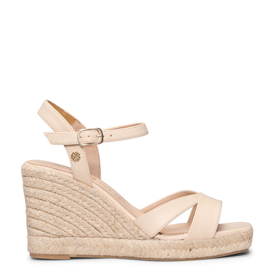 MANILVA - Cuñas altas de esparto BEIGE