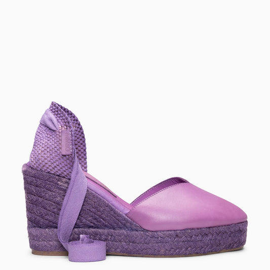 TALAIA - Cuñas de esparto con tintado natural VIOLETA
