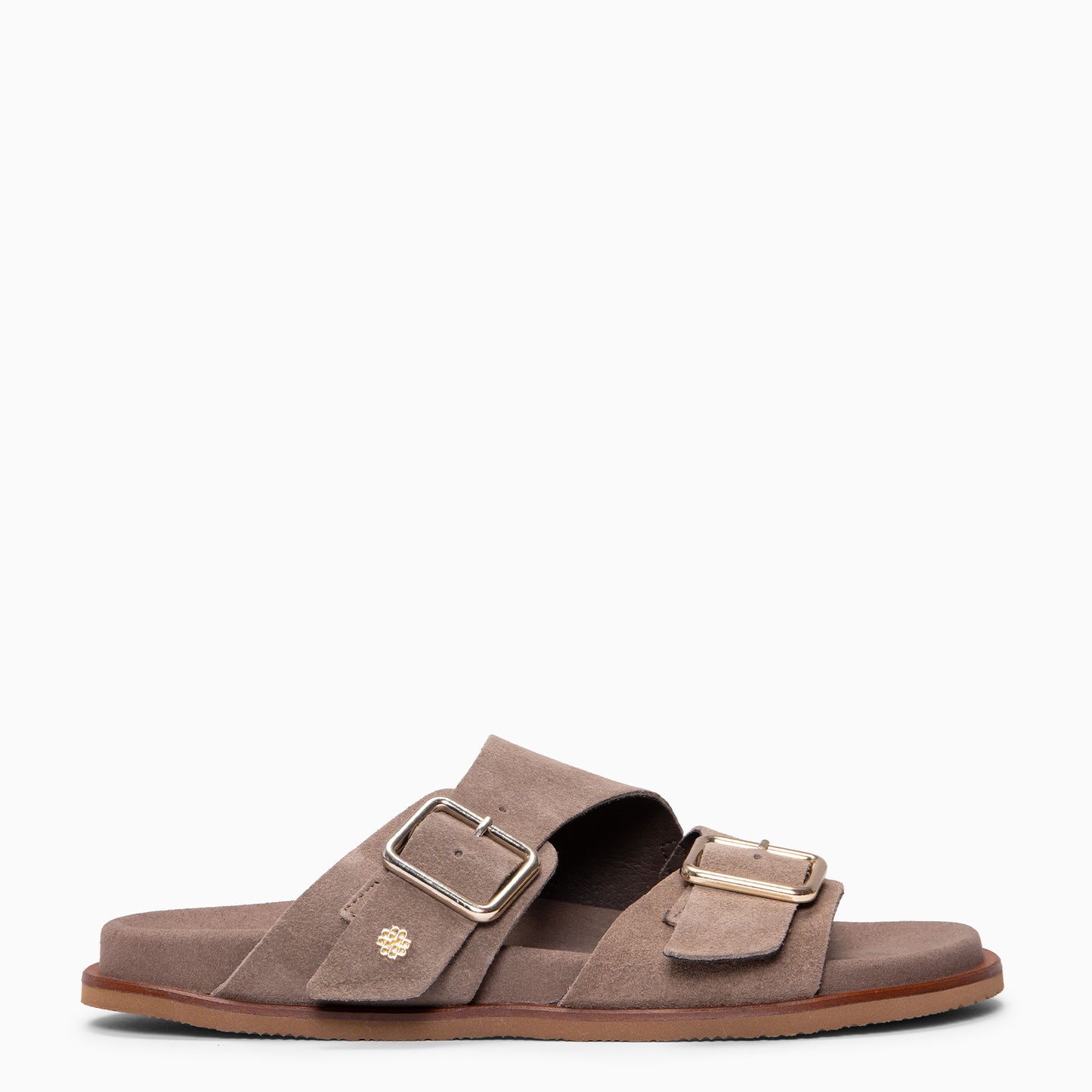 FRIDA - Sandalias tipo pala de ante MARRON