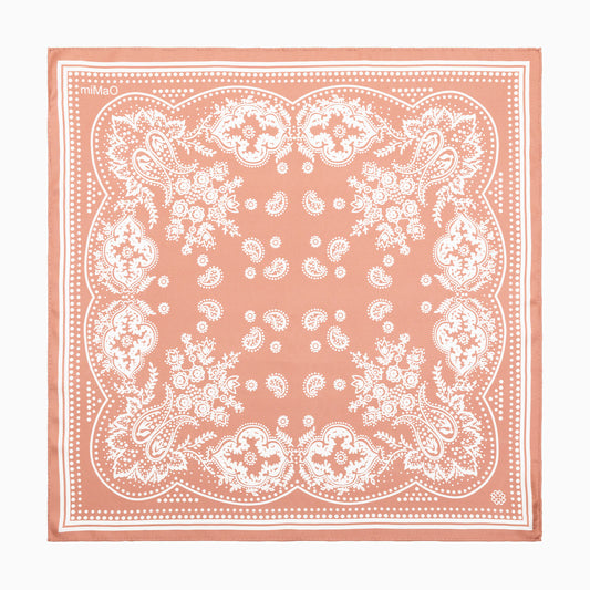 PAÑUELO PRISMA - Pañuelo 100% seda con estampado en tonos rosados