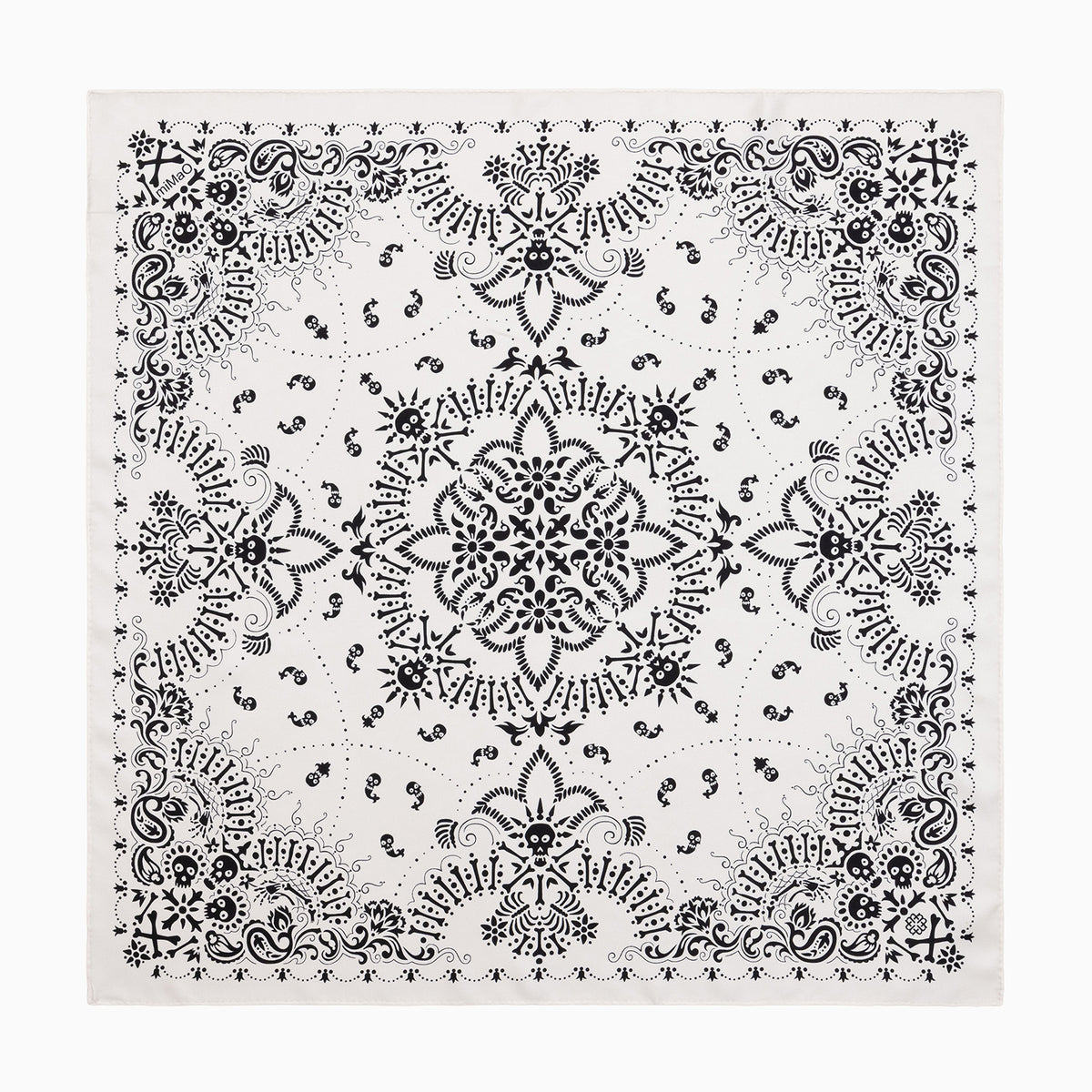 PAÑUELO CALAVERA - Pañuelo 100% seda con estampado en tonos beige