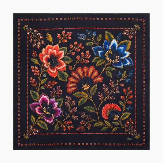PAÑUELO PETALIA - Pañuelo 100% lana con con estampado floral