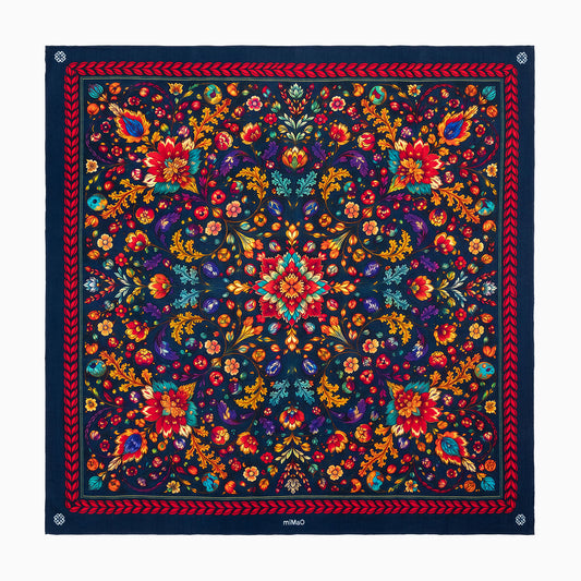 PAÑUELO PARAISO - Pañuelo de lana con estampado floral