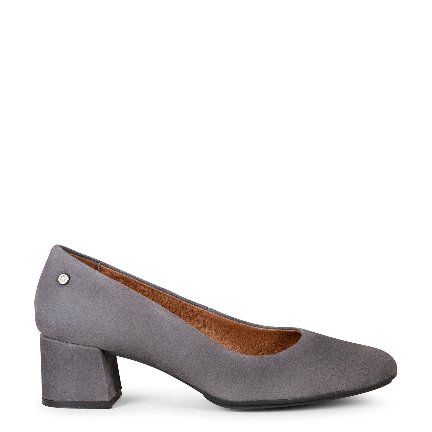 URBAN REDONDO - Zapatos de tacón bajo de ante en GRIS