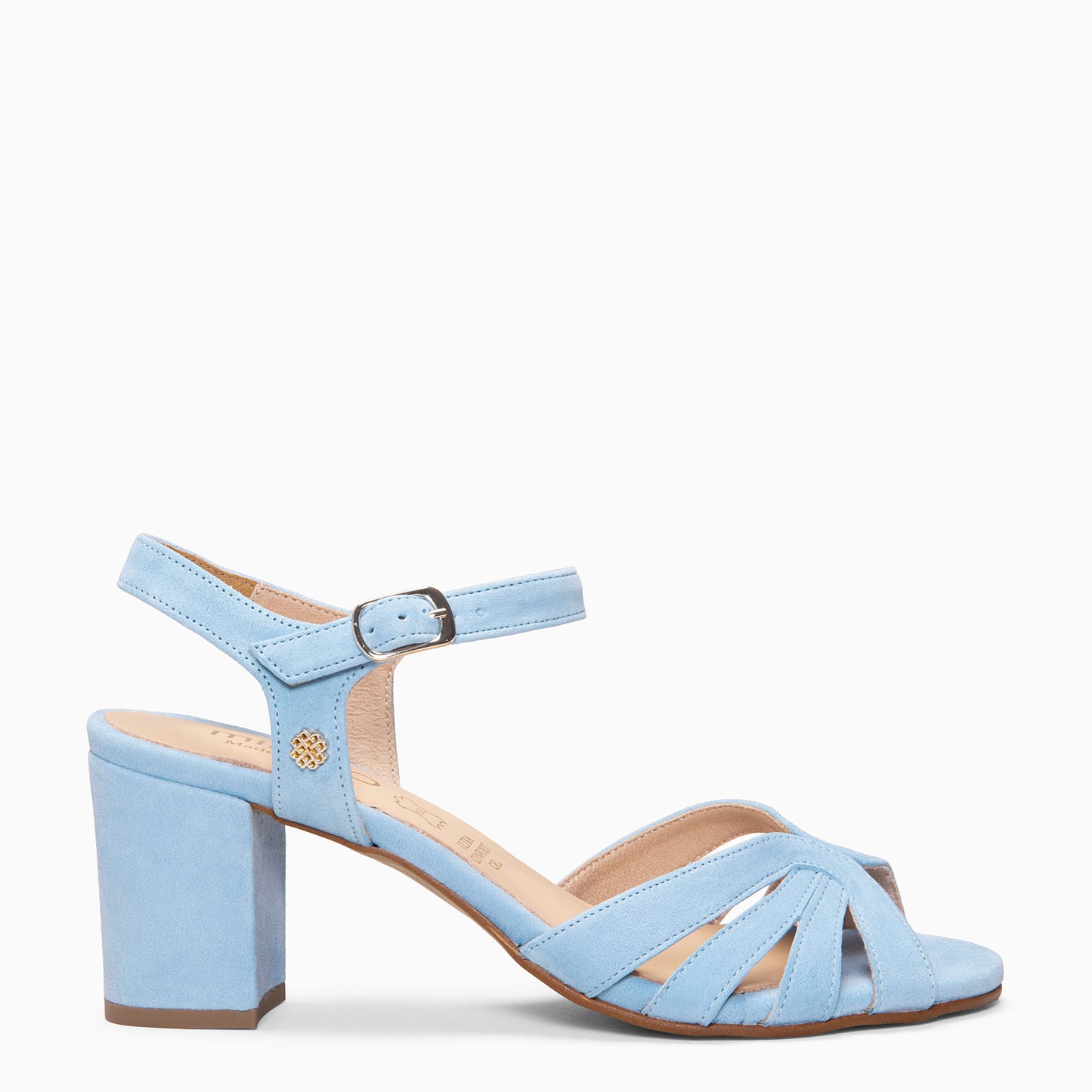 MUSA – Sandalias de Tacón ancho AZUL CLARO