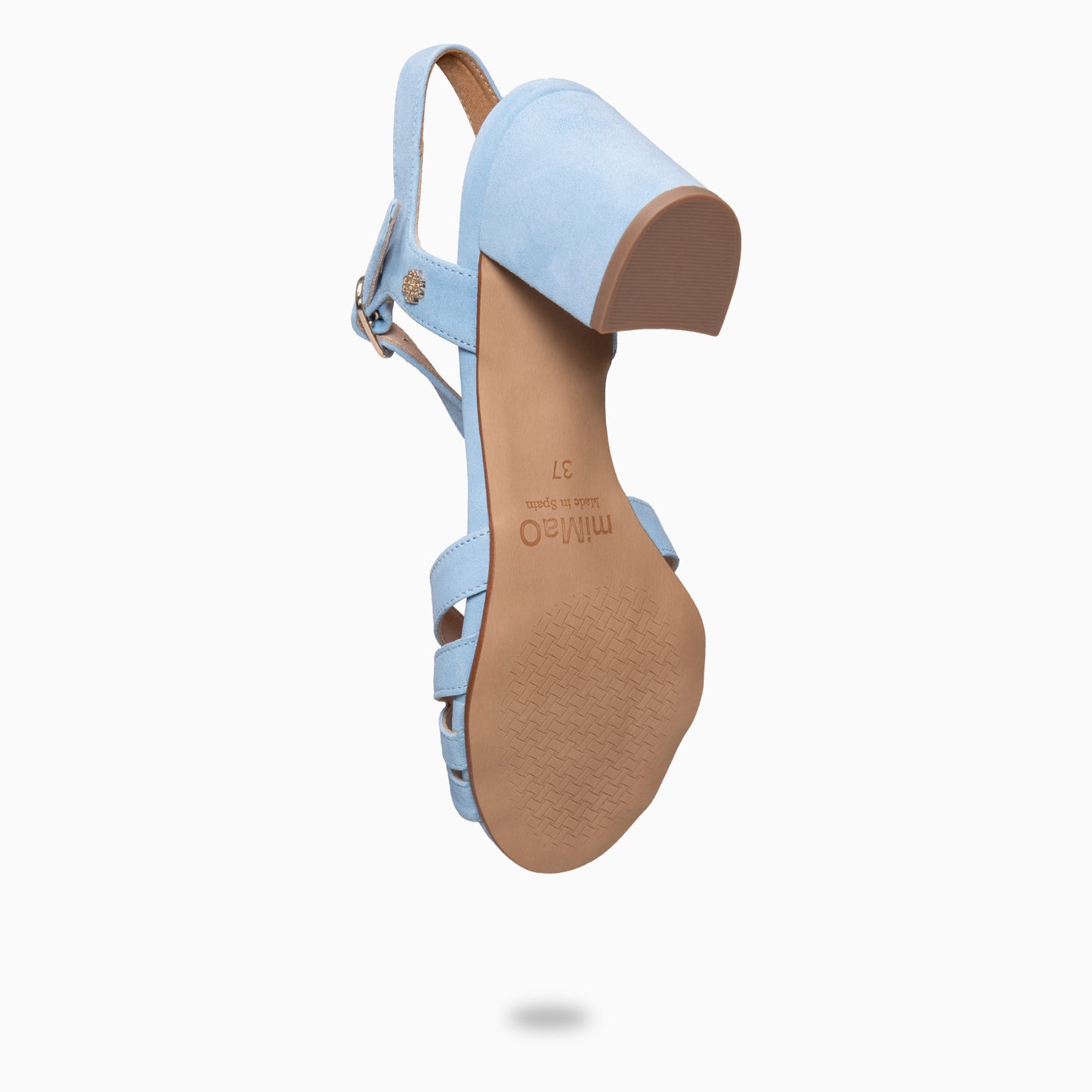 MUSA – Sandalias de Tacón ancho AZUL CLARO