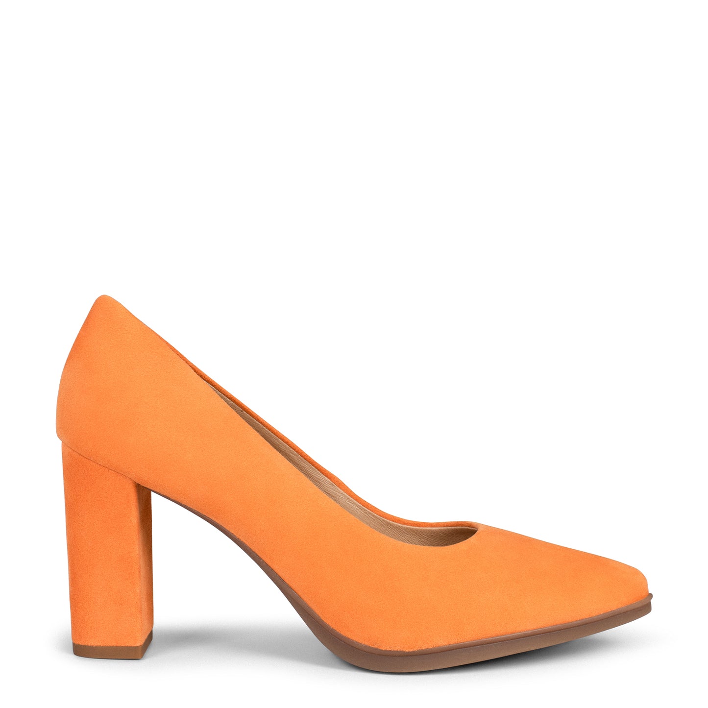 URBAN – Zapatos de tacón alto de ante  NARANJA