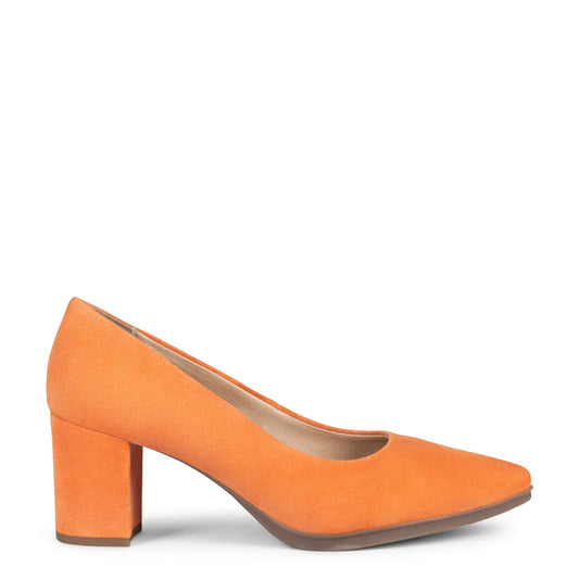 URBAN S - Zapatos de tacón medio de ante NARANJA