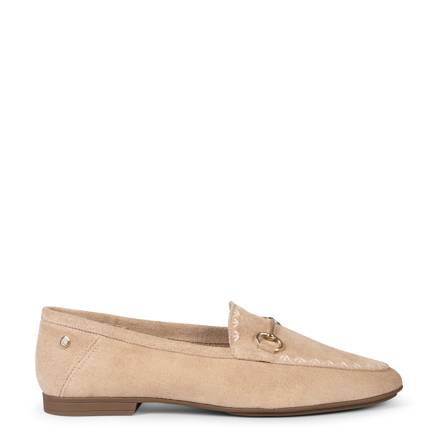 BLAKE – Mocasines de piel de serraje BEIGE