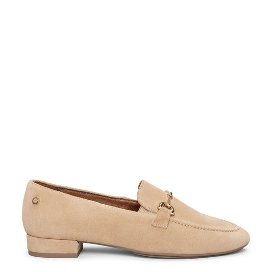 SERENA - Mocasín de piel BEIGE