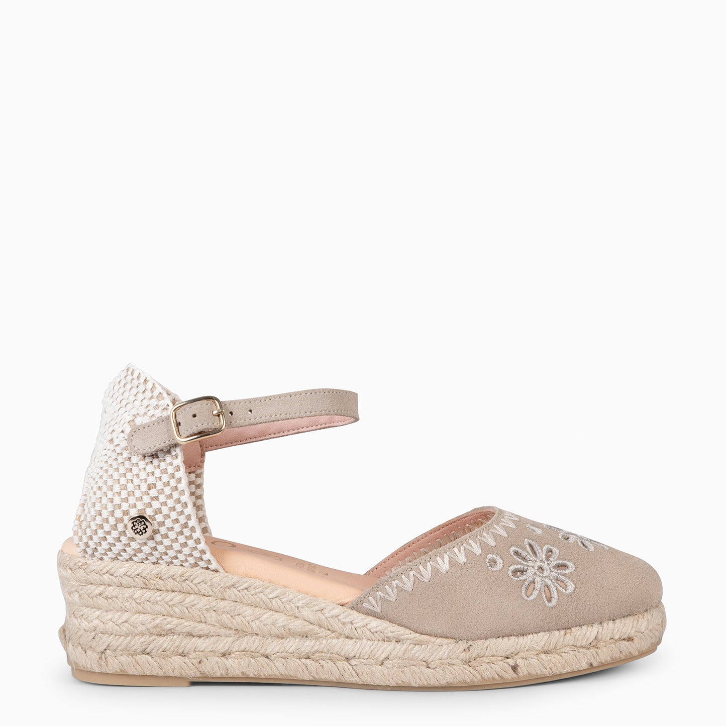 CASARES XS - Cuña bajo de esparto BEIGE