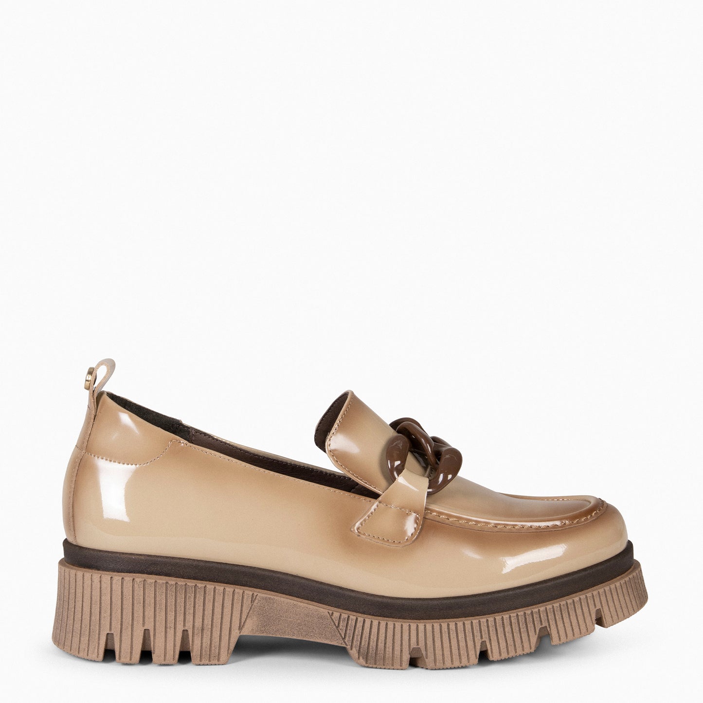 LOLA -Mocasines con suela track BEIGE