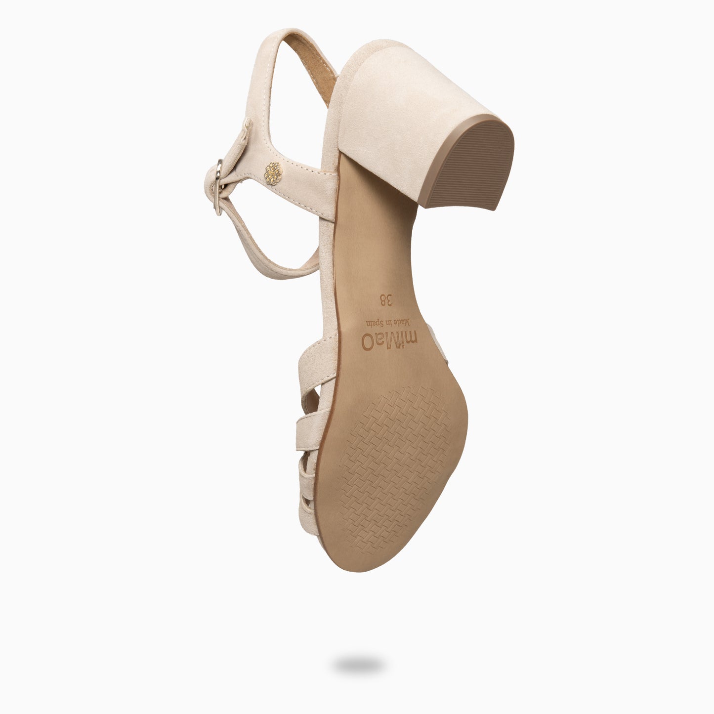 MUSA – Sandalias de Tacón ancho BEIGE