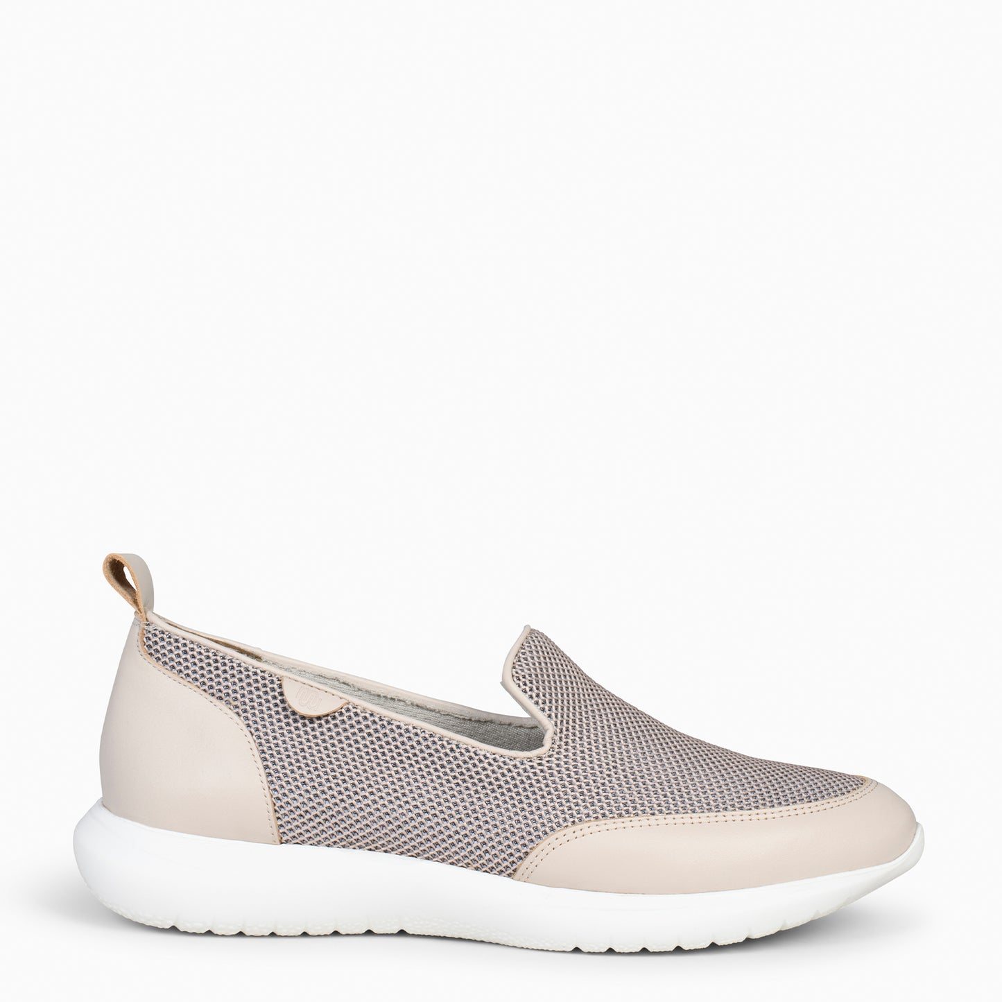 SLIPPER SPORT – Tênis slip-on com design de grade BEGE