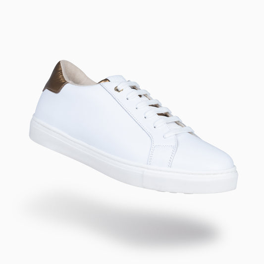 SNEAKER - Tênis Casual Feminino BRANCO BRONZE