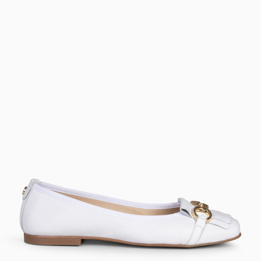 ZOY - Manoletina con puntera cuadrada BLANCO