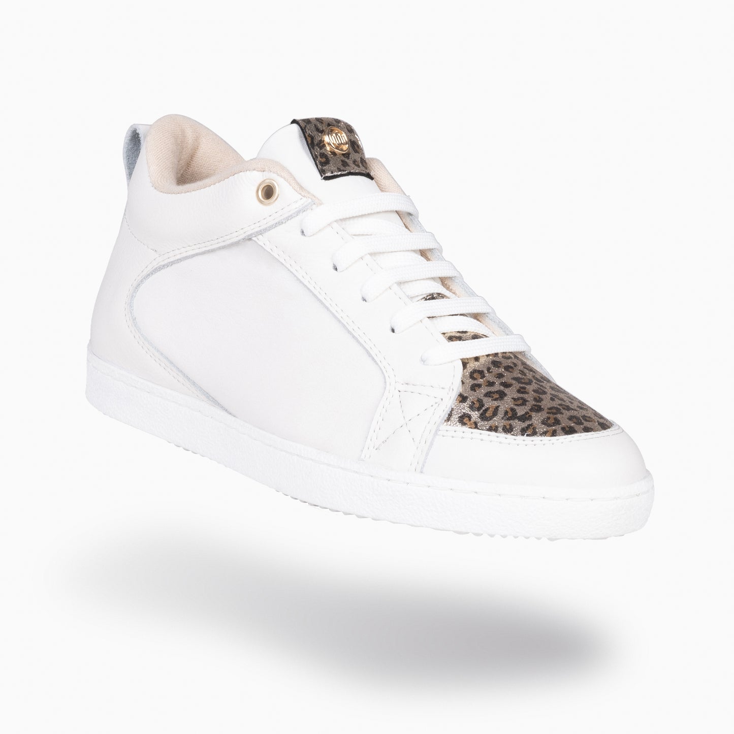 FRENCHY - Sneakers cuña interior mujer BLANCO y LEOPARDO