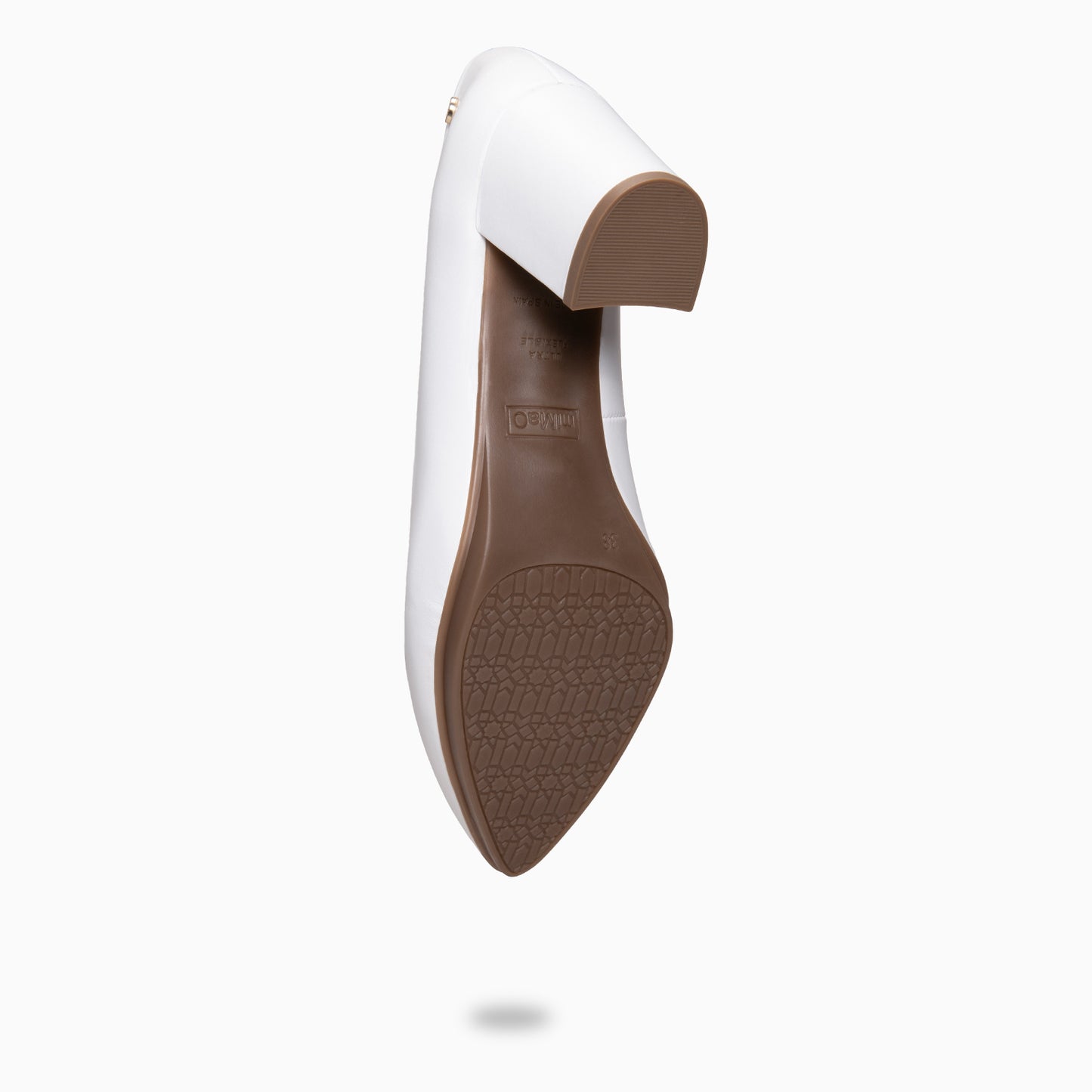 URBAN S SALON - Zapatos de tacón medio de napa BLANCO