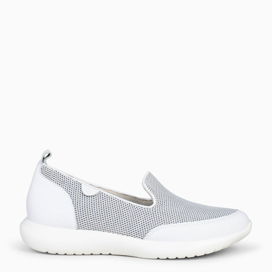 SLIPPER SPORT – Baskets à enfiler avec design en mesh BLANC