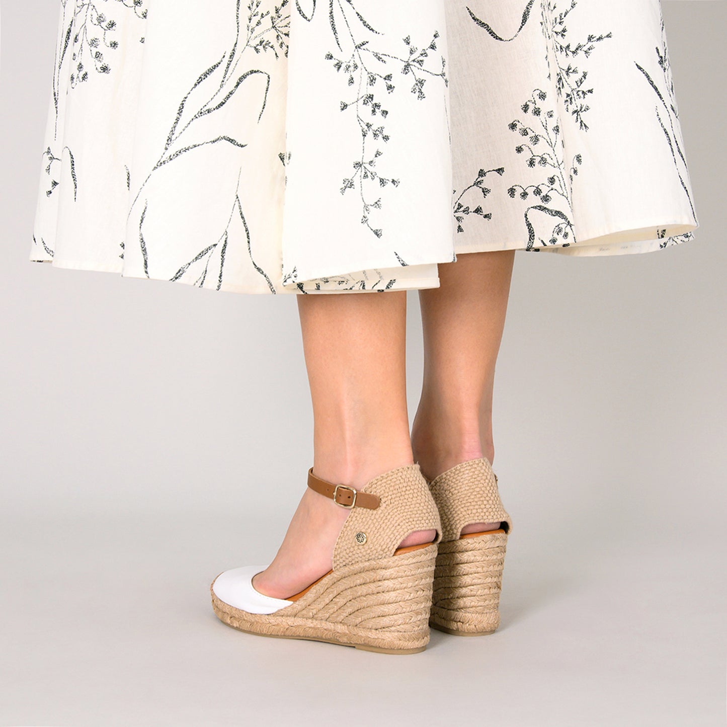 GIO - Cuñas de esparto altas BLANCO