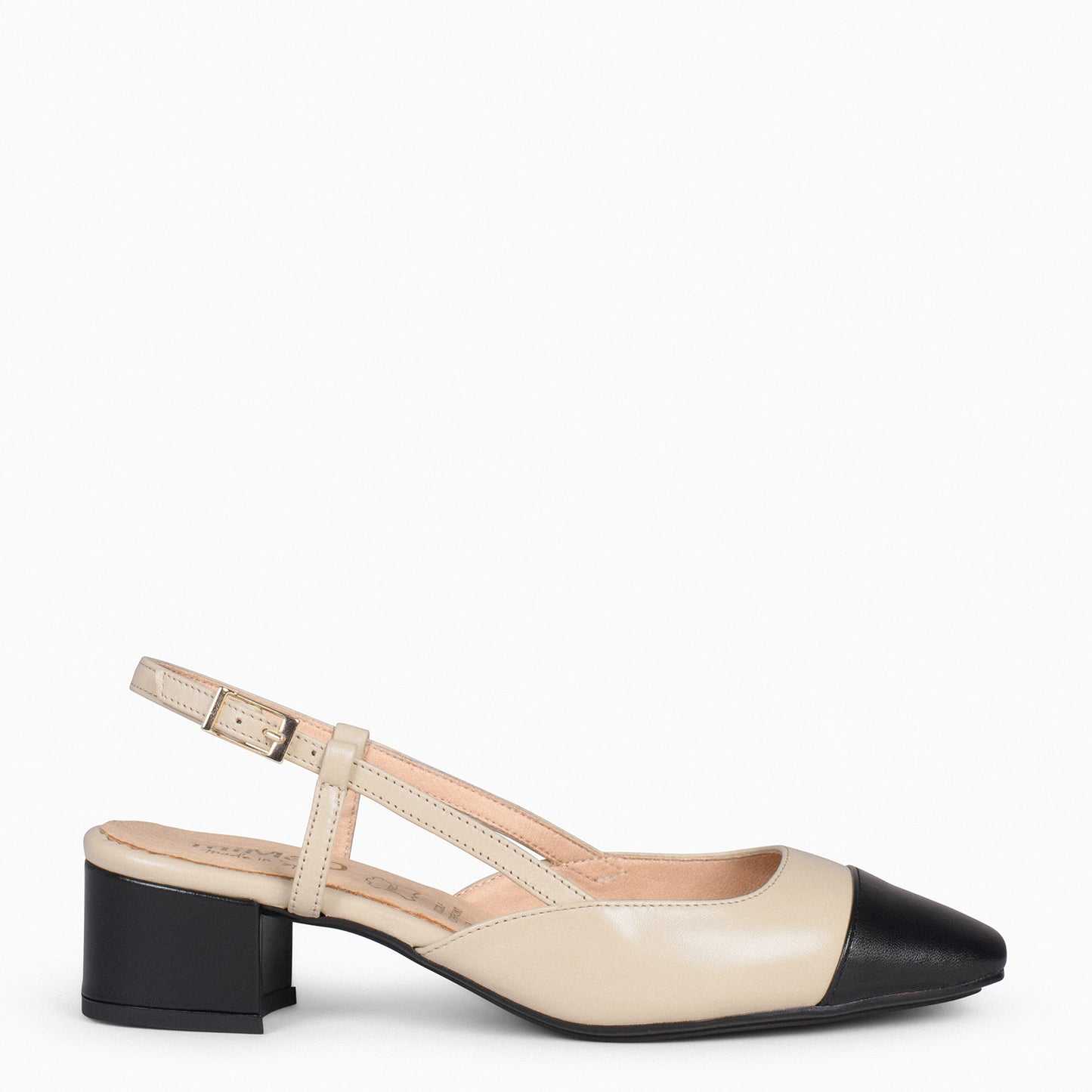 AUDREY - Zapatos destalonados con puntera BEIGE