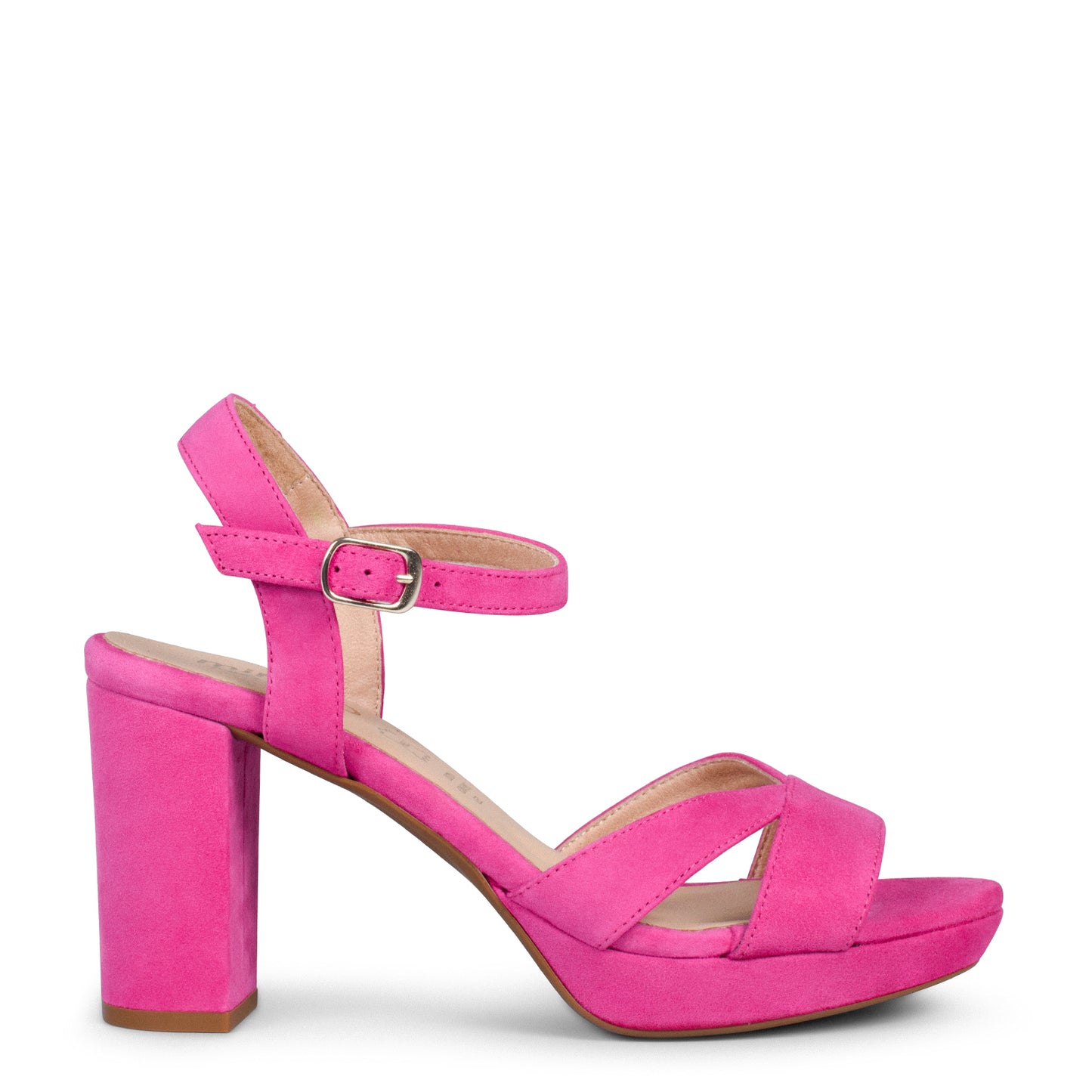 PARIS – Sandalias de fiesta con tacón alto y plataforma FUCSIA