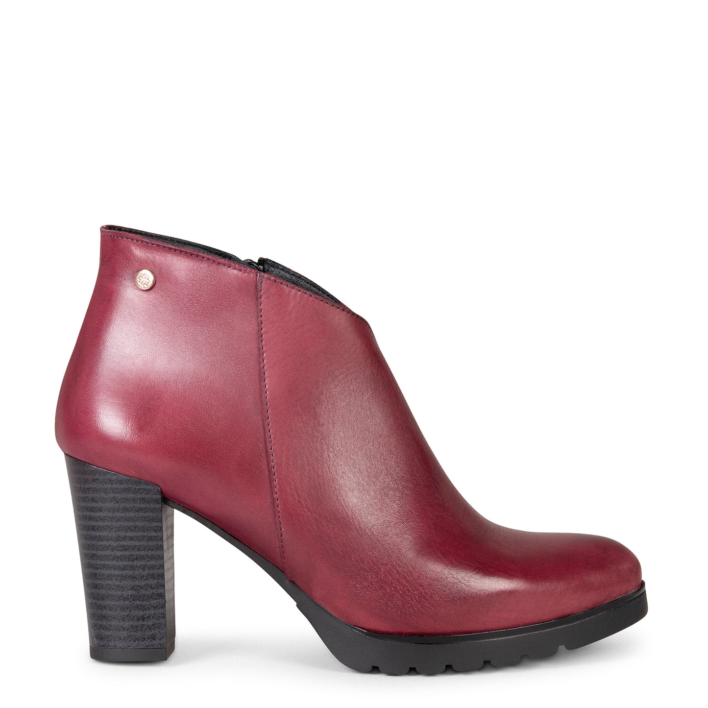 CLASSIC - Botines de mujer con tacón BURDEOS