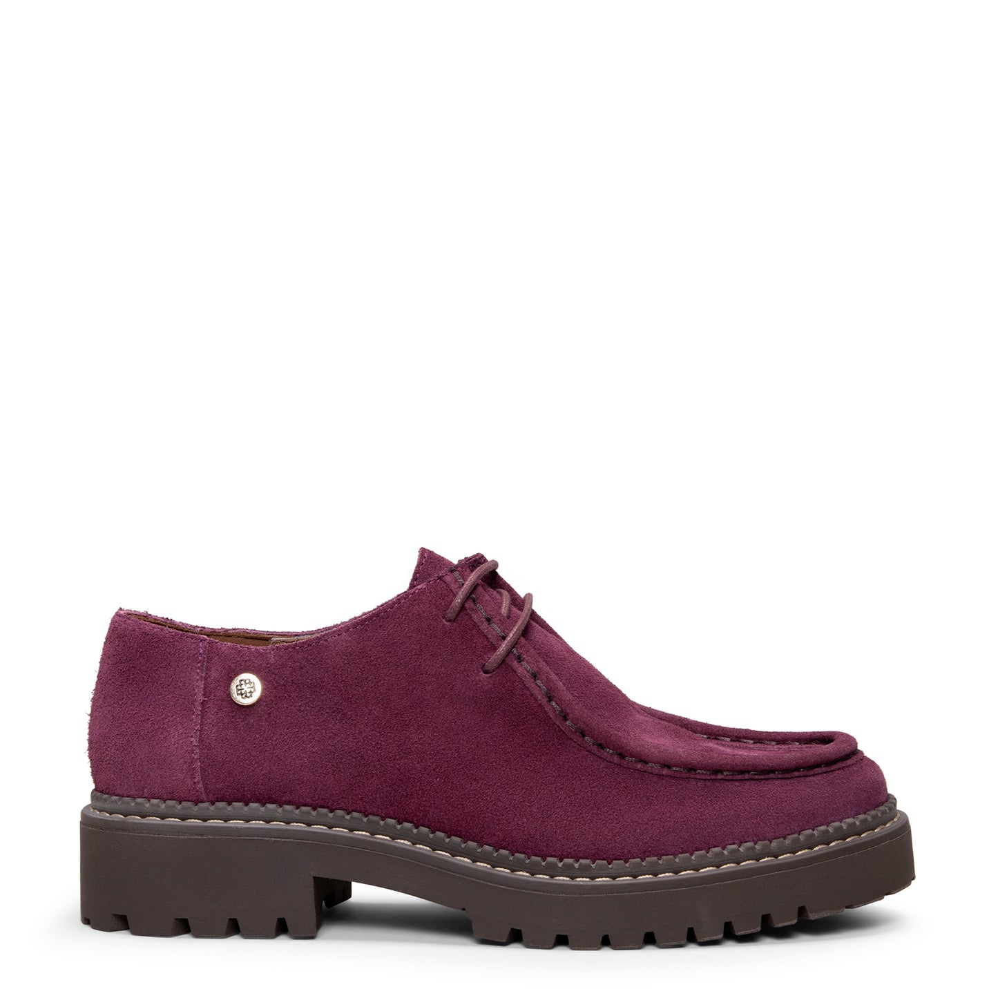 YALE – Mocasín con suela track con cordones BURDEOS