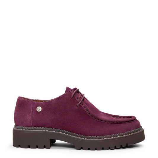 YALE – Mocasín con suela track con cordones BURDEOS