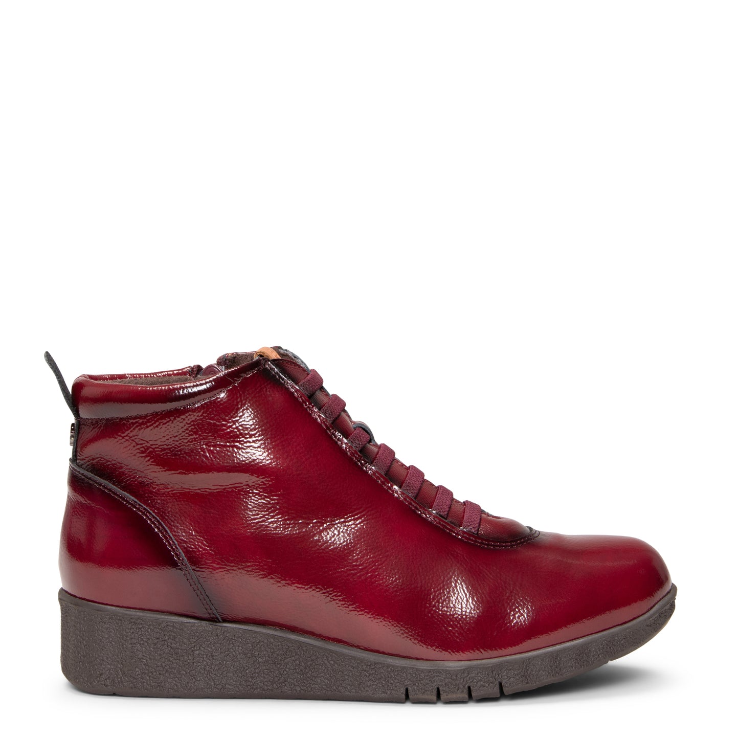 FLEXY - Zapatillas abotinadas CHAROL BURDEOS