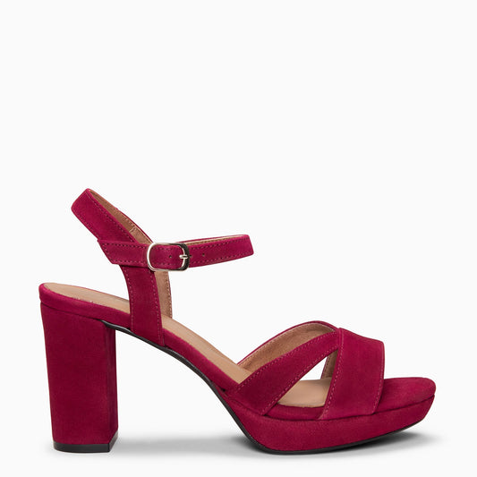 PARIS - Sandalias de fiesta con tacón alto y plataforma BURDEOS - miMaO ®