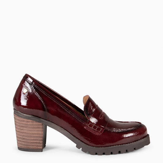 TREND S - Mocassins à talons BORDEAUX