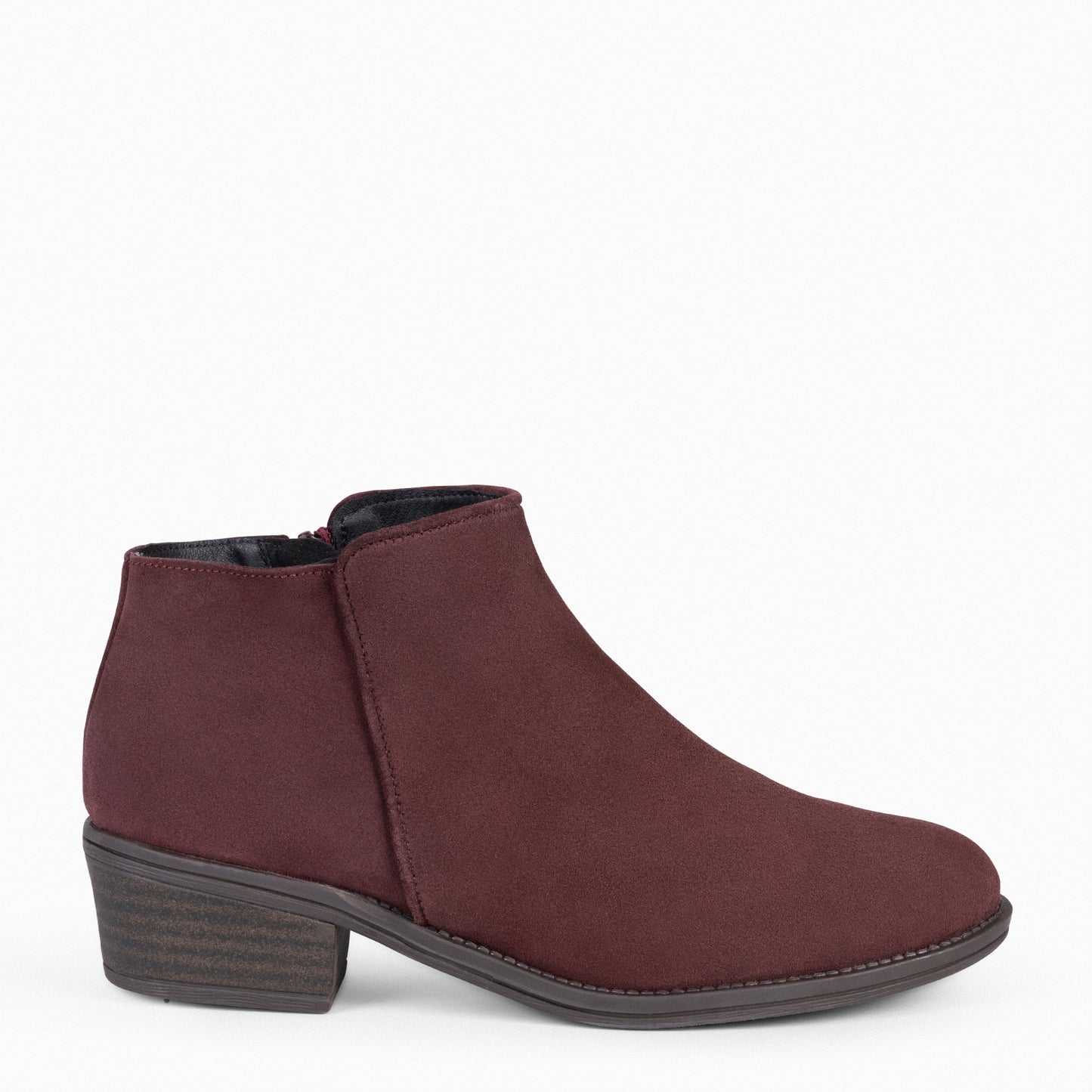 BALTIMOR - Bottines femme en cuir déperlant BORDEAUX