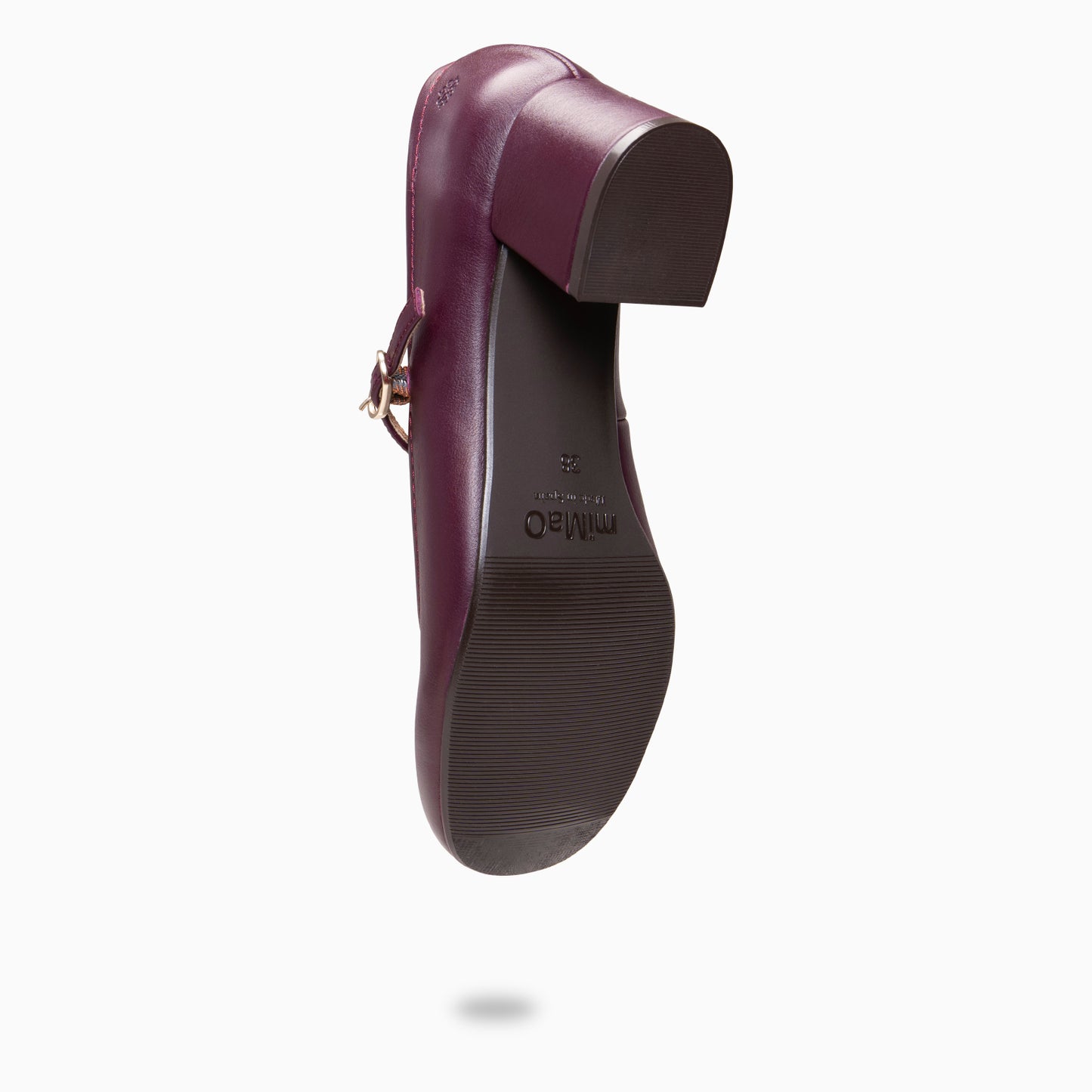 ROSALIA - mercedita de tacón ancho tipo barefoot BURDEOS