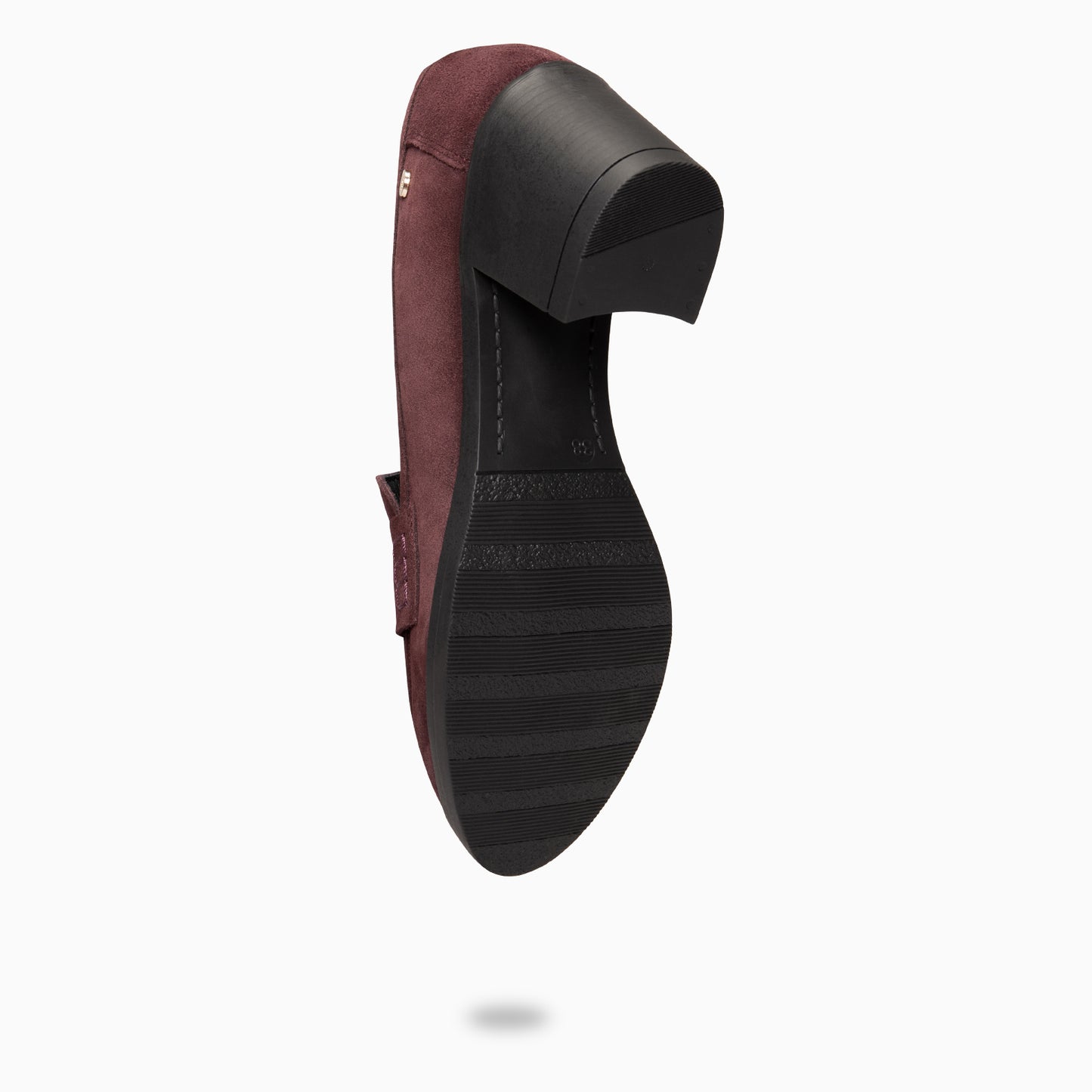 LATTÉ   -Mocasín con tacón ancho  BURDEOS