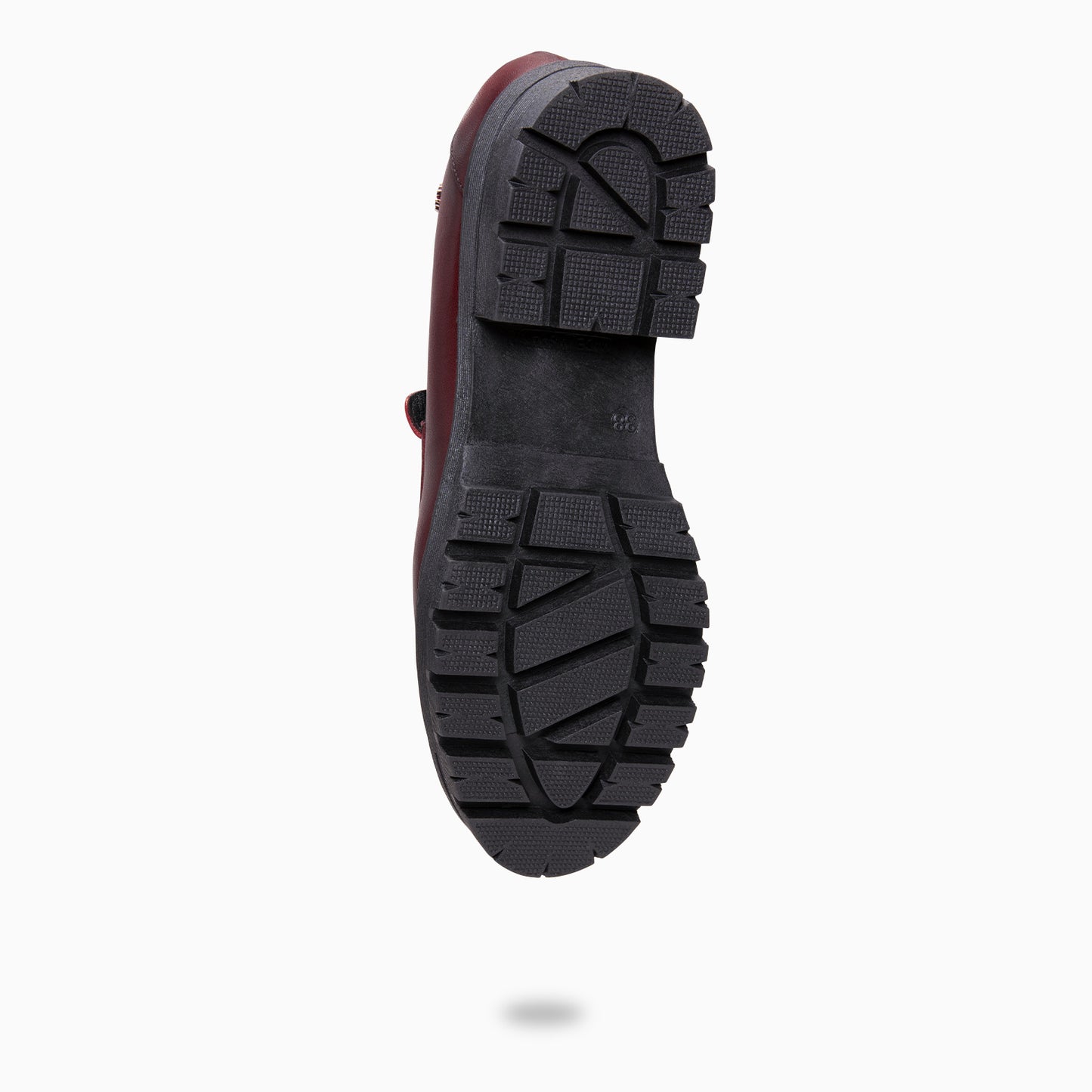 TRAVIS - Mocasin de piel de napa cepillada  BURDEOS