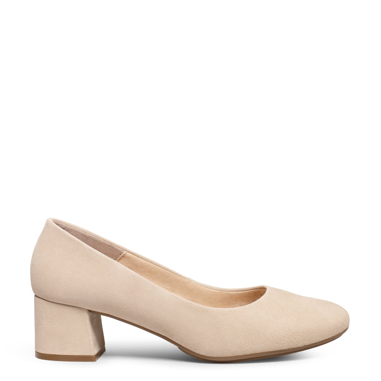 URBAN REDONDO - Zapatos de tacón bajo de ante BEIGE