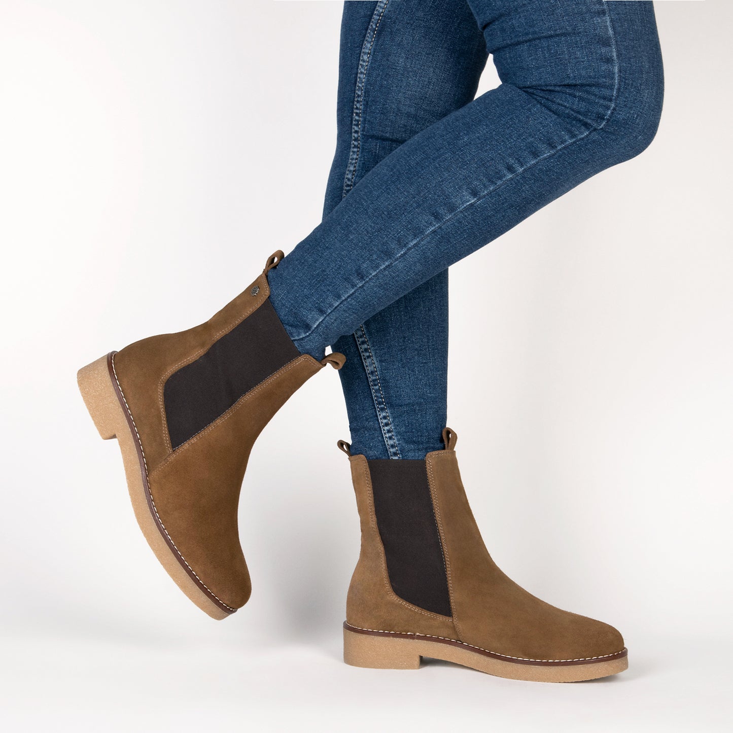 PORTLAND – Bottines Chelsea en cuir CAMEL