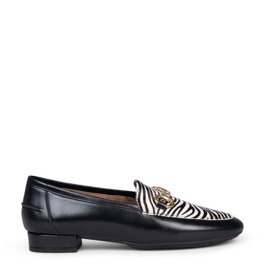 STYLE SAUVAGE - Mocassim de salto baixo CEBRAWHITECONBLACK