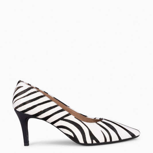 STILETTO - Salto agulha ZEBRA BRANCO