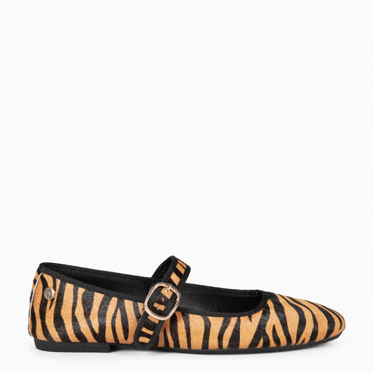 GIZA - Mary Janes com bico quadrado ZEBRA