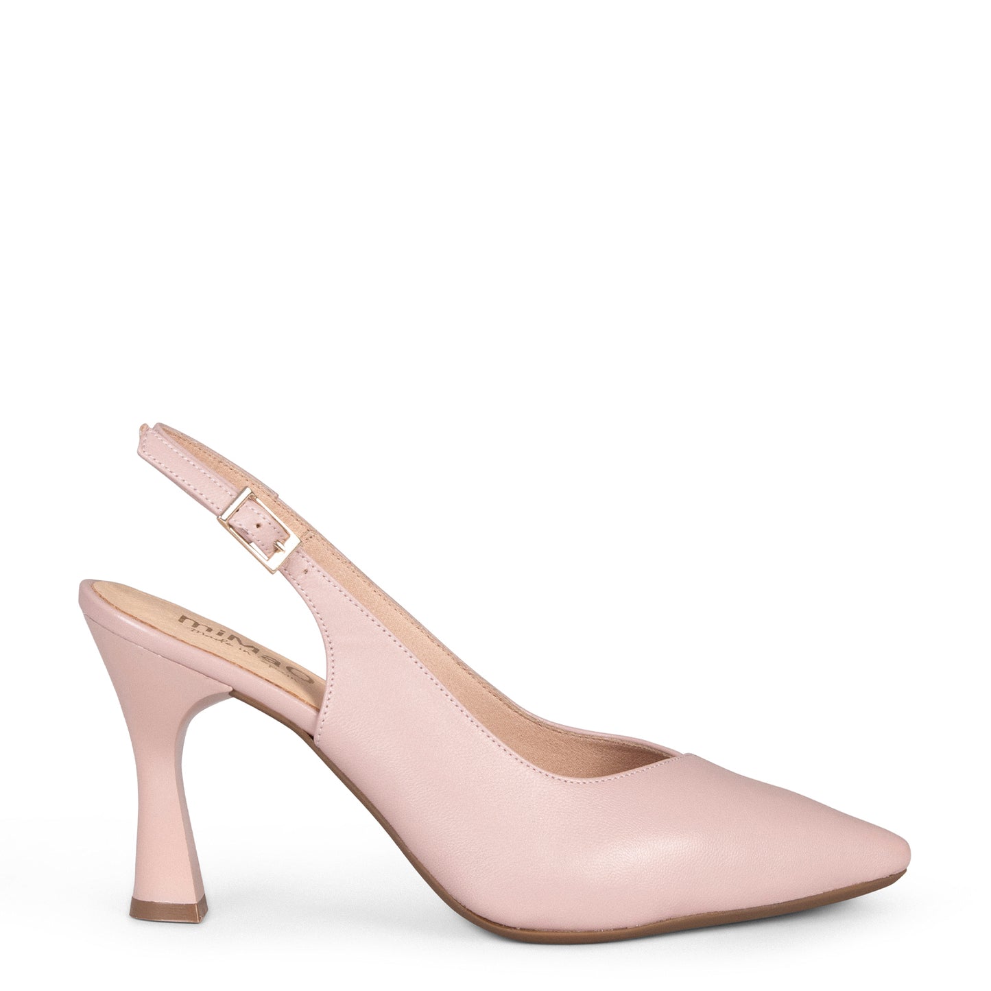 GLAM DESTALONADO – Zapatos de tacón destalonados de napa NUDE